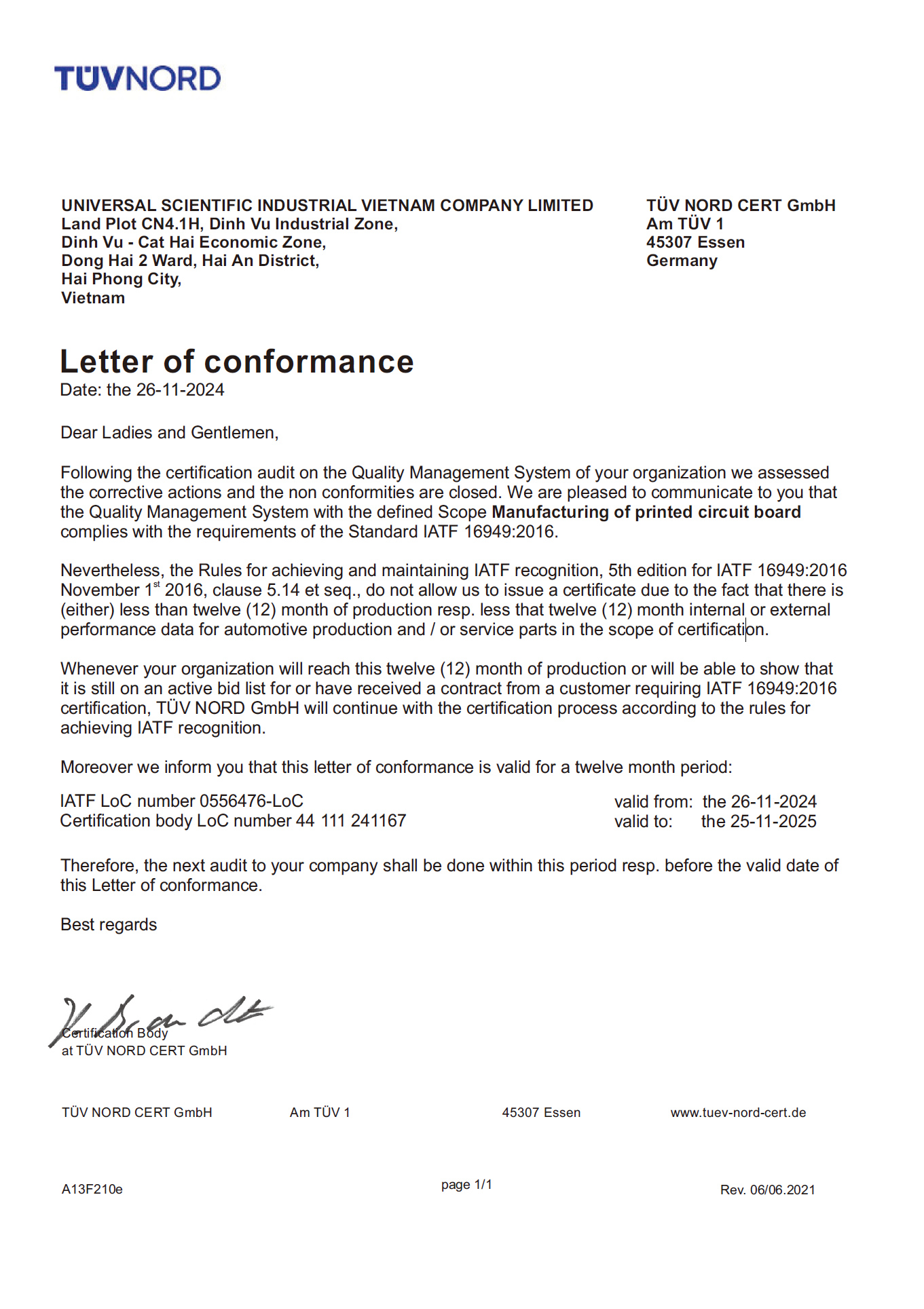 Universal Scientific Industrial